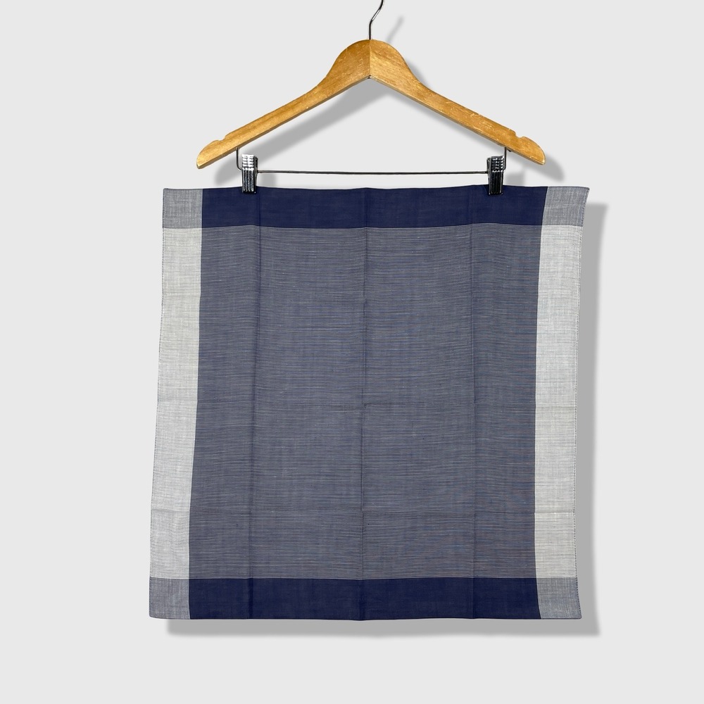 Vintage Bandana Scarf Unisex 21x21 Blue White Striped Minimalist Classic